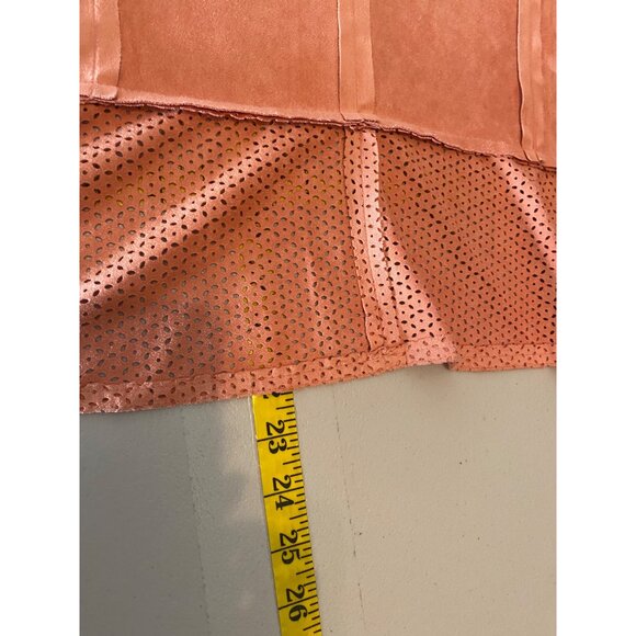 Chicos Peach Asymmetrical Hem Open Cardigan Jacket Chicos Size 1 Small - Picture 9 of 12